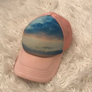Pink/blue sky Billabong cap, gently used